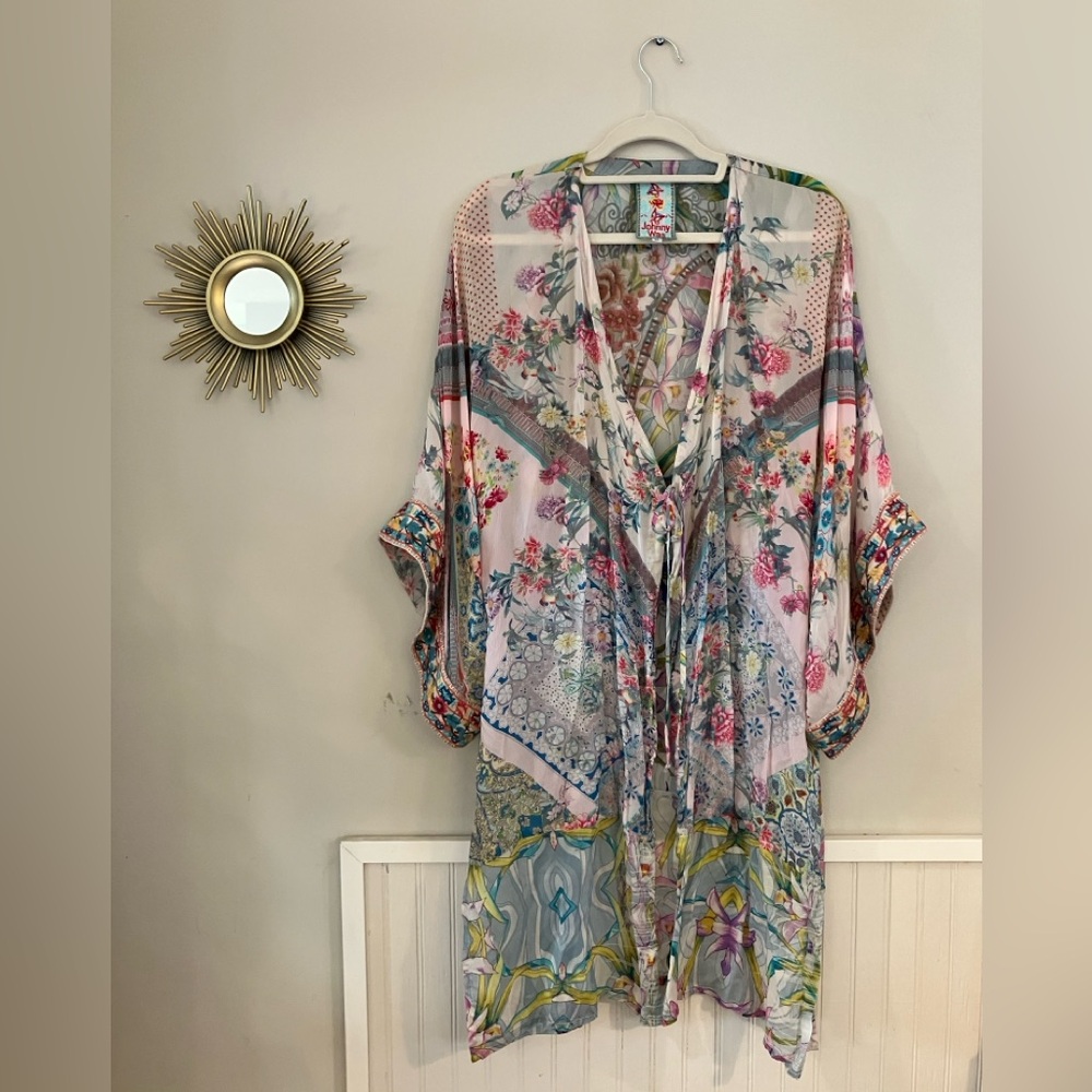 Johnny Was Floral Kimono with Multicolor Design